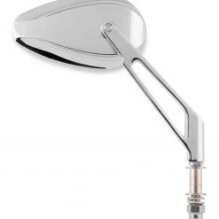 BikeMaster Wedge Stem Mini Teardrop Mirror 10MM Universal / Chrome [Open Box]